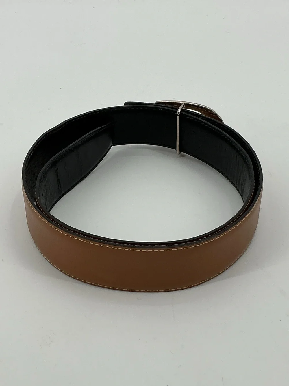 Gucci Reversible G Buckle Leather Belt Black Brown 70/28